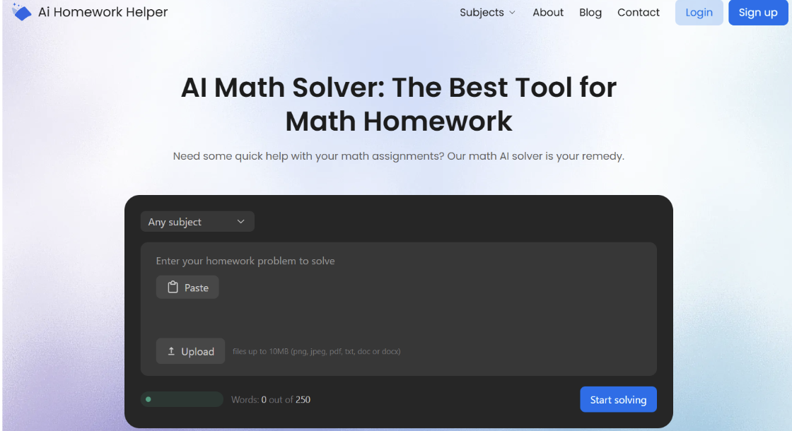 AI Homework Helper Test