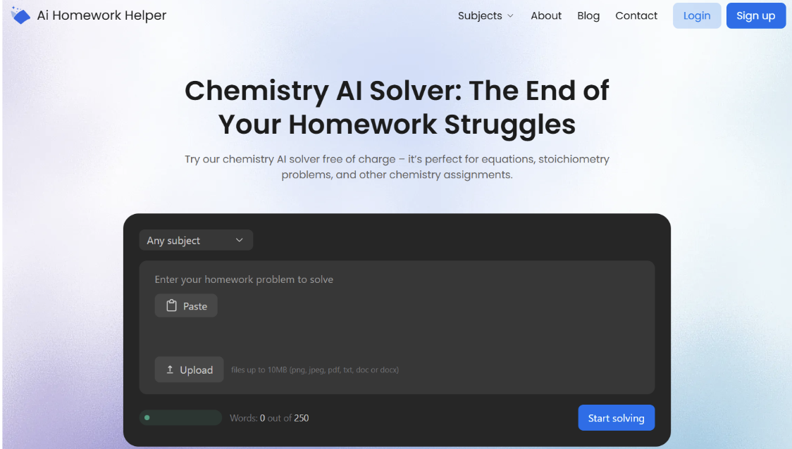 AI Homework Helper Test