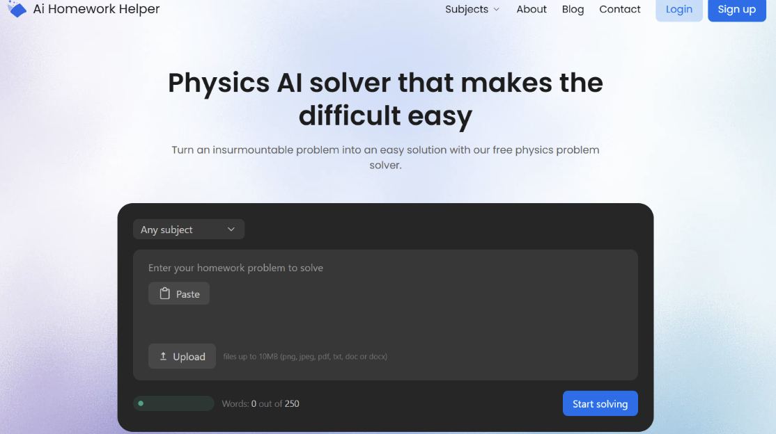 AI Homework Helper Test